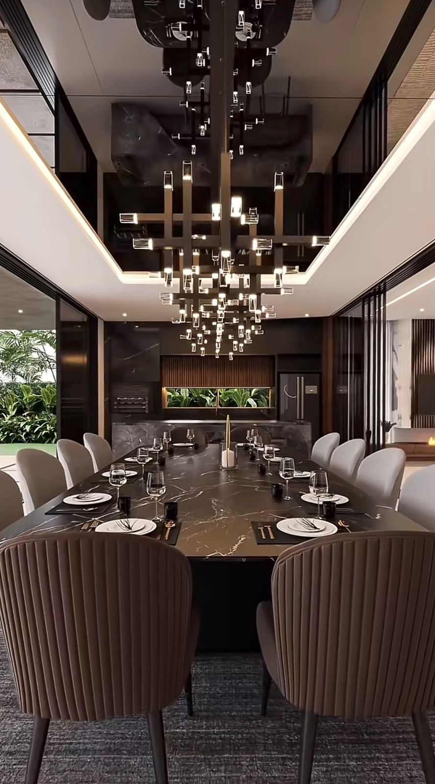 Dining interior with premium finishes